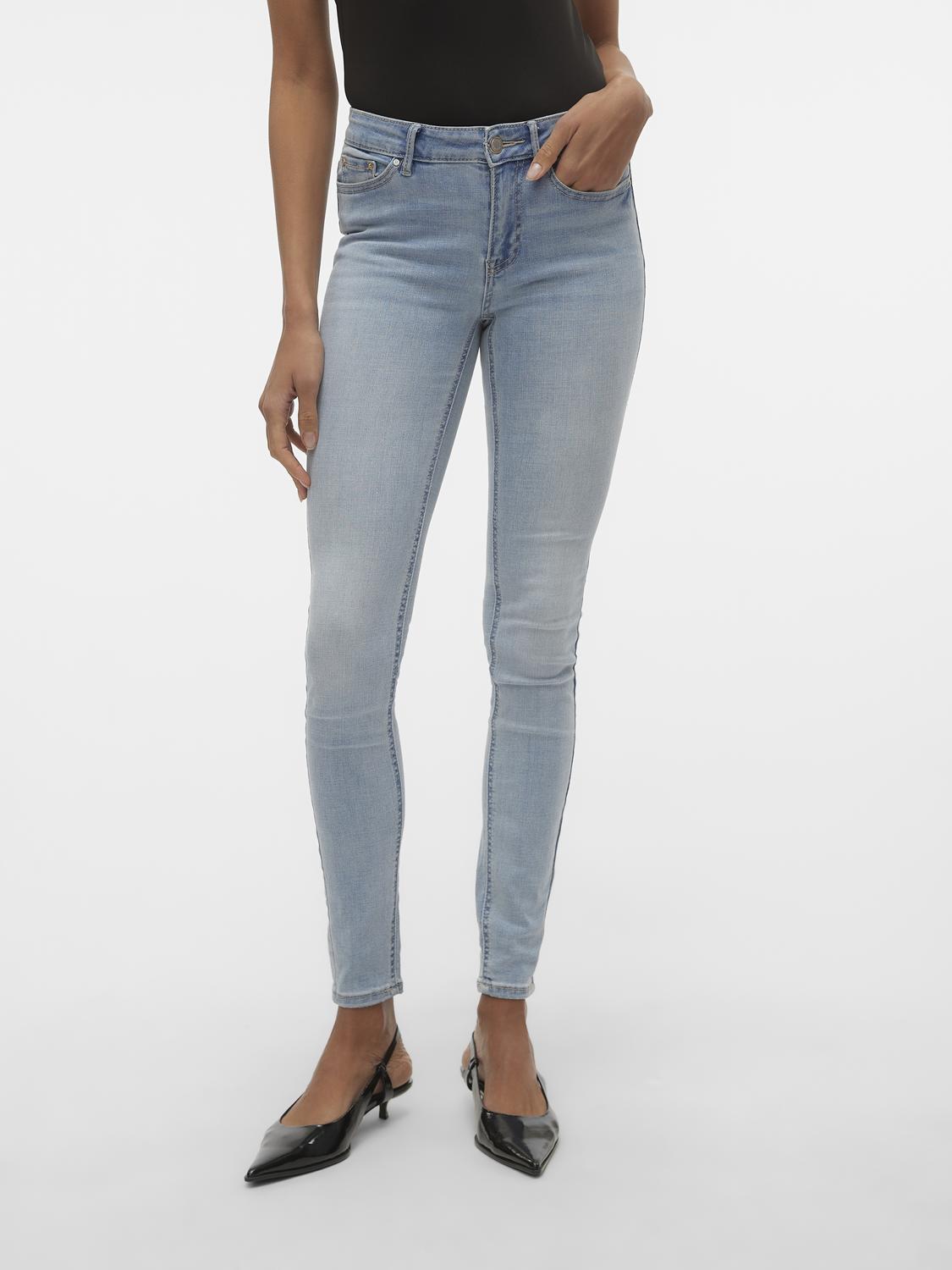 VMFLASH Skinny Jeans - Light Blue Denim